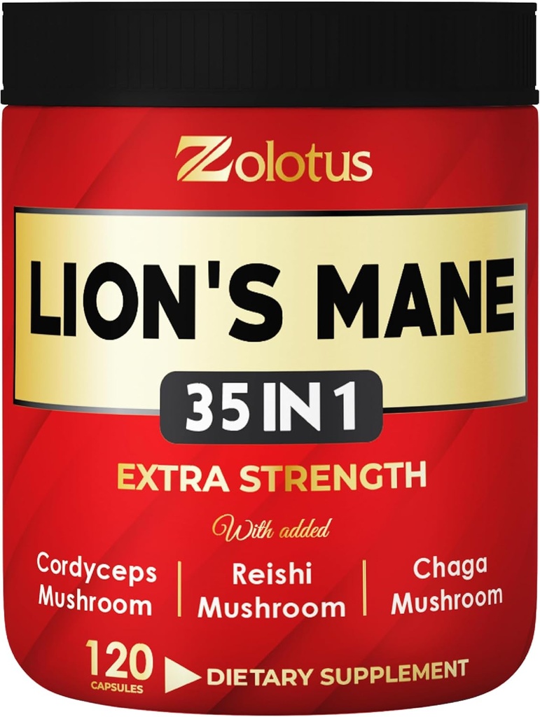 (原始内容存档于2018-09-26) (英语). Zolotus 35 in 1 Lions Mane Mushroom Capsules Cordeyceps, Reishi, Elderberry, Ashwagandha, Panax Ginseng - 120 Count