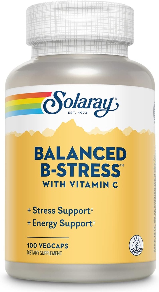 SOLARAY B- Stress Supplement DEVE 124; 100 Count
