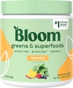 Bloom Nutrition Superfood Greens Powder, Digestive Enzymes w/Probiotics ' Prebiotics, Gut Health, Bloating Relief for Women, Chlorella, 15 SVG (15 Servings (Pack of 1), Mango)
