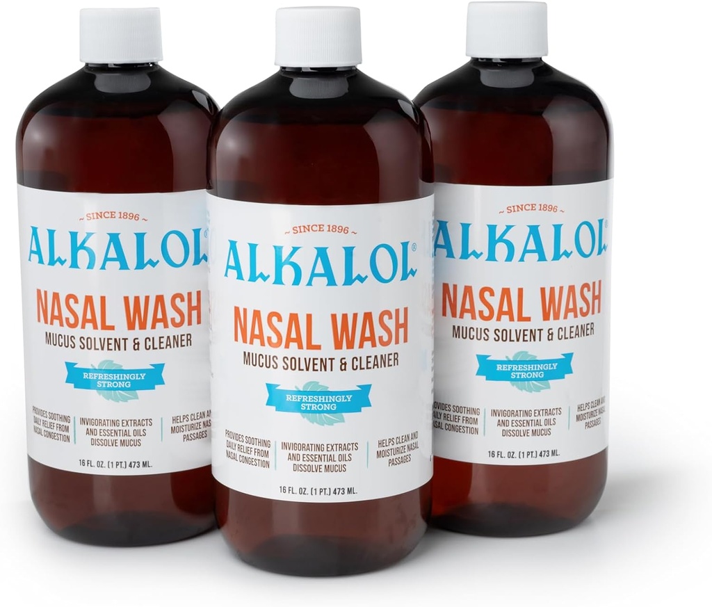Solution Alkahol Original Nasal Wash, 16 fl oz (pak 3)