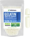 XPRS Nutra Size 5 Empty Capsules - 100 count very Small Empty Gelatin Capsules - Pills DIY Capsule Filling - Fillable Pill Gel Caps for Do- It-Your themselves Vitamin supplements (White)