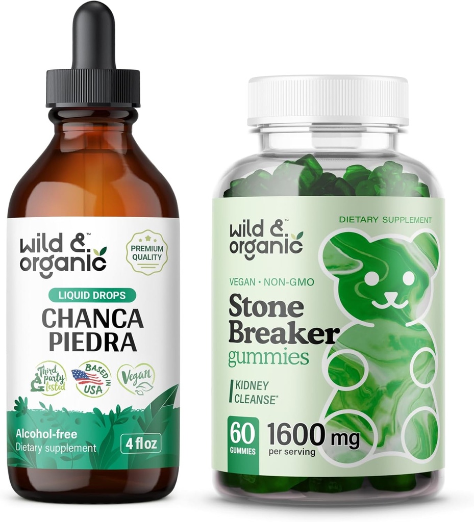 Wild & Organic Chanca Piedra Tinktur 4 fl oz & Chanca Piedra Stone Breaker Gummies