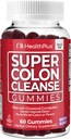 Health Plus Super Colon Cleanse Gummies 15 Day Supply of Gentle Overnight Relief från Occasional Constipation, Natural Senna Leaf Extract, Dietary Supplement, Mixed Berry Flavor, 60 Count