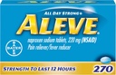 Aleve Caplets, Naproxen Sodium 220 mg (NSAID), Reliever/Fever Reducer, #1 Cirurxía ortopédica Recomendada, 270 Conde