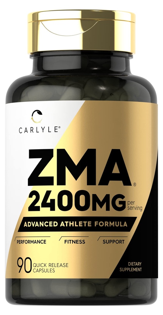 Carlyle ZMA Supplement for Men and Women | 90 Capsules | Zinc, Magnesium & Vitamin B6 | Non-GMO & Gluten Free