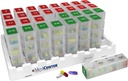 MedCenter Monthly Pill Organizer 4 kali sehari, 31- Day Medication Organizer for Drawer or Lock Box dengan 31 Pill Box dan 4 Daily Comment Gift for Mom, Dad, Elderly, and Seniors