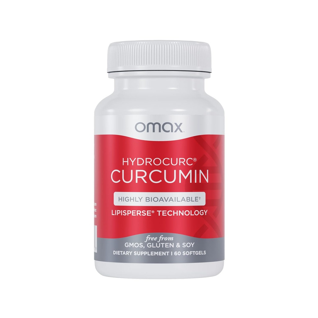 Omax3 HydroCurc Turmeric Curcumin Softgels – Highly Bioavailable, Nanoparticle Potency & Absorption, 150mg Per Serving, 60 Softgels