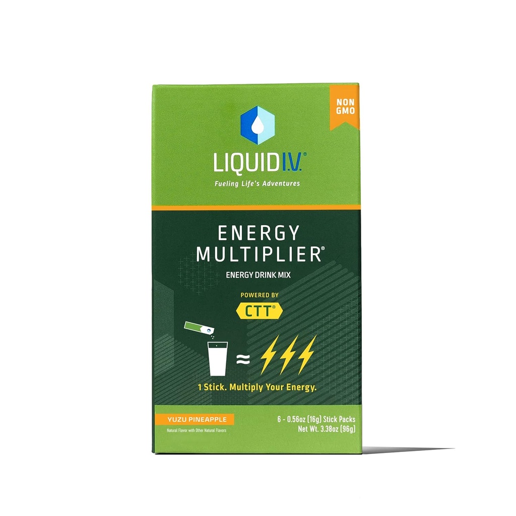 Liquid I.V., Hidratación multiplicadora de enerxía Yuzu Pineapple, 3.38 Ounce