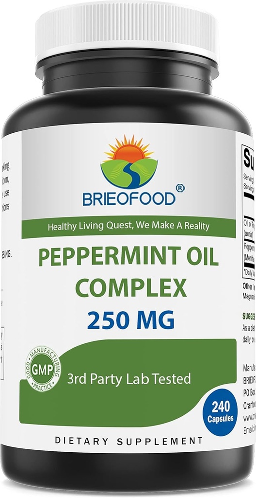 Briofood Peppert Oil Complex - 250 mg - 240 капсули - Подпомага здравословна козина, подправка - Gluten Free & Non-GMO