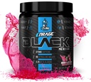 eFlow Nutrition Enrage Black High Stimulant Pre Workout Supplement - Preworkout Powder för att öka energi, pumpar och styrka - 4 smaker (30 portioner) (Sour Black Cherry)