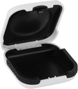 Hearing Aid Case Hard Small Splashproof 2.16 "* 2.04" * 0.39 "Cushioned Interior untuk 2 Hearing Aids, ITE, RIC, CIC