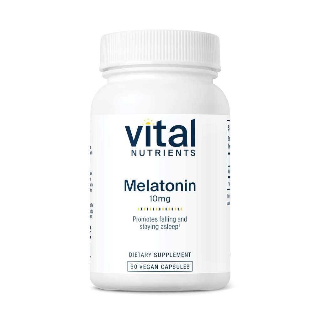 Vital Nutrients Melatonin 10mg - Vegan - Sleep Supplement to Support the Body's Natural Sleep Cycle* - Gluten, Dairy, Soy Free - 60 Capsules