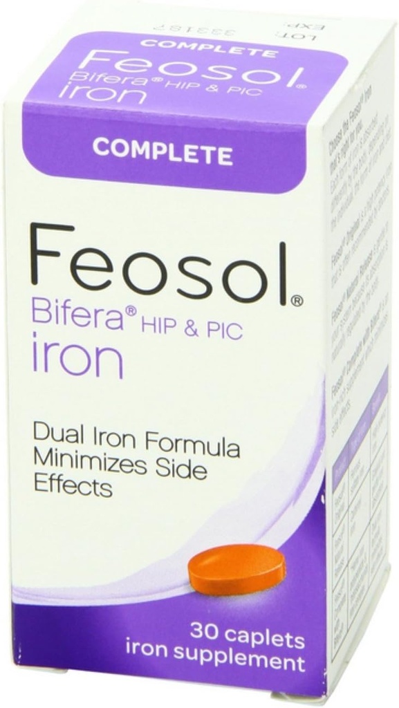 Feosol Bifera Iron Caplets Complete 30 ea (Pack of 6)