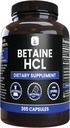 PURE ORIGINAL INGREDIENTS Betaine HCL (365 kapsulės)