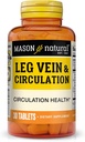 Vein & Circulación de perna natural MASON, con vitamina C, calcio e té verde para soporte de circulación diaria, 30 tabletas