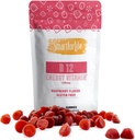 B12 Gummy Vitamins - 1500 mcg Vitamin B12 Gummys for 成人与儿童 - 帮助能源,代谢,骨神经系统支持 - Raspberry Flavor - 60 Counter - 60日供应