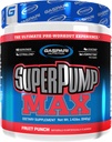 Gaspari Ernæring SuperPump MAX, Ultimate Pre Workout pulver, Elektromagnetisk energi Preworkout, Nitric Oxid Booster, Muskelvekst, Recovery & Replenishes Electrolytes (40 Serveringer, Frukt Punch)