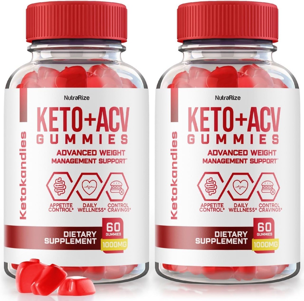NutraRize (Pack mit 2 KetoKandies Keto+ACV Gummis für Gewichtsverlust, maximale Festigkeitsergänzung, Keto Kandies Bewertungen (120 Gummi)