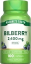 Nature's Truth Bilberry Extract Capsules | 2400mg | 100 Count | Non-GMO & Gluten Free Supplement