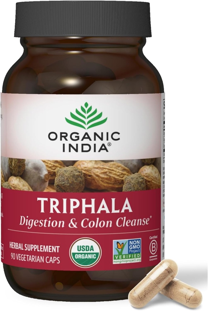 OGANIC INDIA Towera Capsules Orgueic - Hebal suplementari amb Amla, Bibhitaki, suport de colonatge i coloniós, suport del sistema Imnee, Adaptogen, Vegan, USDA Ceratified Organic - 90 Capules