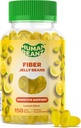 Fiber Jelly Bean Gummies för vuxna, Fiber Supplement för Digestive Health, Vegetarian Fiber Gummy, 150 Jellybeans