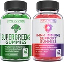Atlantis Nutrition 60 Supergreens Gummies + 8-in-1 Immune onartzen 60 Gummies