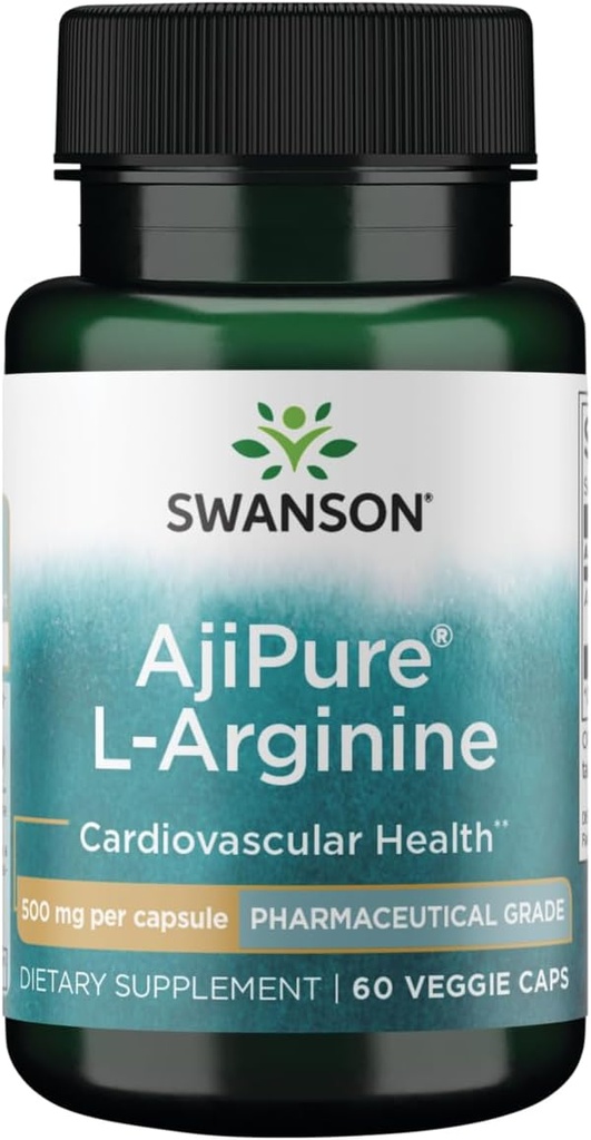 Swanson Acid Ajipure L- Arginine Farmasi Tingkat 500 Juta 60 Veg Capsules