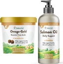 NaturVet – Salmon Oil Skin & Coat Plus Omegas - 17 Oz Oil - NaturVet – Omega-Gold Plus Salmon Oil - 90 Soft Chews