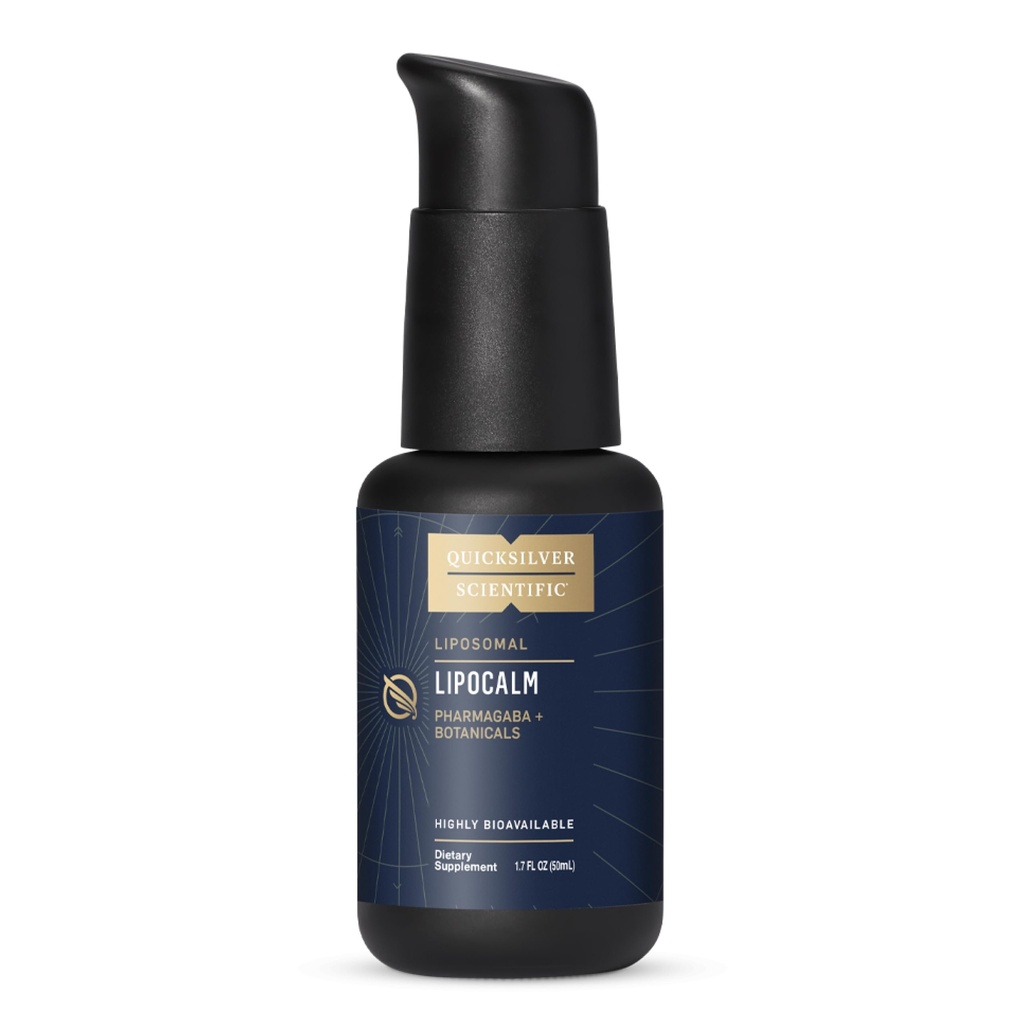 Quicksilver Scientific LipoCalm - Liposomal GABA with Herbs for Relaxation Support - Chamomile, Passionflower Herb & Skullcap Supplement for Peace of Mind & Sleep Calm Support (1.7oz / 50ml)