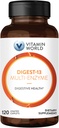 Vitamina World Digest-13 Multi-Enzima, 1010mg Enzimas Digestivas Misturar com Amylase, Bromelaína, Papaína e Lipase para Digestão e Absorção, Enzimas Digestivas para Bloating & Gás, 120 Caplets