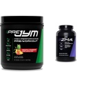 PRE JYM 30 Servings Pineapple Strawberry & JYM ZMA Zinc/Magnesium Capsules Supplement 90 Vegetarian Capsules