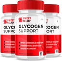 (3 Pack) Soporte de glicóxeno de Sweet Relief para releafs máis limpos de buques de sangue conxunto, cápsulas de suplementos de glicóxeno do Sweetrelief, glicóxeno O Neil Glyco Optimizer Cleanse Control Restore (180 cápsulas)