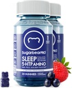 SugarBearPro Gemmy 2 tháng, thêm sức mạnh Melatonin 6mg, dành cho nam và nữ, ăn chay B6, L-Theanine, 5 HSP, Valerian, Sleen for bigs & Teens, Certified Kosher
