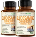 Glucosamina Chondroitin MSM – Integratore di supporto congiunto per le donne e gli uomini con Glucosamine Sulfate 1500 mg, Condroitina e MSM – per il cartilage, Joint Health e Flessibilità – 2 Pack