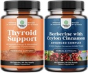 Paquet d'Irbal Tricks complex - Potent Kelp Iodiine suplementari per a l'equilibri Hormone i Balancing Berberine Plus 1200mg Per Serving complex - Antioxidant Breberine amb Ceylon Canyella