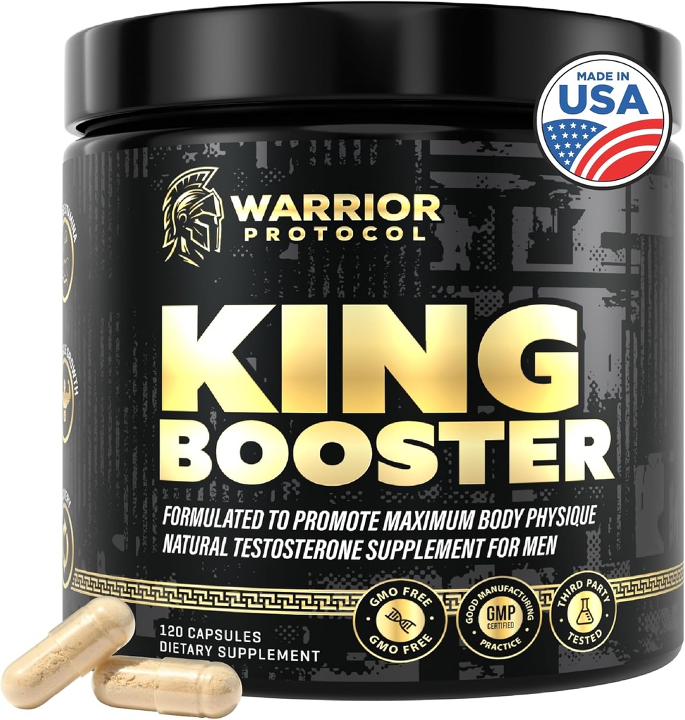 Тестостерон підтримки для чоловіків - Male Enhancing Supplements & Vitality таблетки тестостерону добавки для чоловіків w / Туркестерон, Tongkat Ali & Fadogia Agrestis Boost м'язів зростання, витривалість & Відновлення