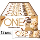 One Proteine Bars, Cinnamon Roll, Gluten Free cu 20g Proteina si 1g Zahăr, Cămar Capsator, 2,12 oz (12 Conte), Ambalaj mai Vary
