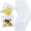 100 Packs Pill Pouch Bags BPA Free 12mil Transparent Small Reusable Zip Bags 3 x 2.75 Inch - Travel Medicine " Jewelry Organizer