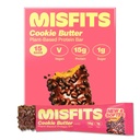 Misfits Vegan Protein Bars, Cookie Butter - обновленный рецепт | На основе растений, низкого сахара и углеводов, высоковолокнистых закусок | Пакет из 15