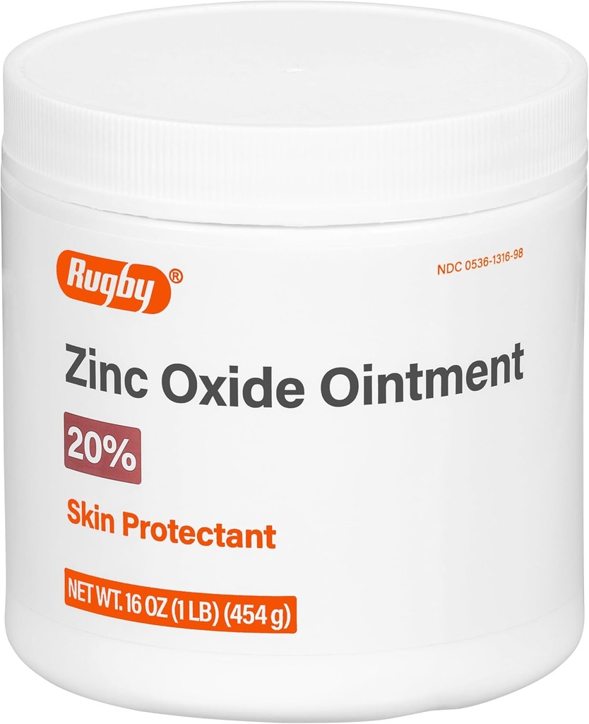 רוגבי Znc Oxide Ointment Skin Protectant - 20% - 16 Oz (1lb) (454 גרם) (1 Pack)