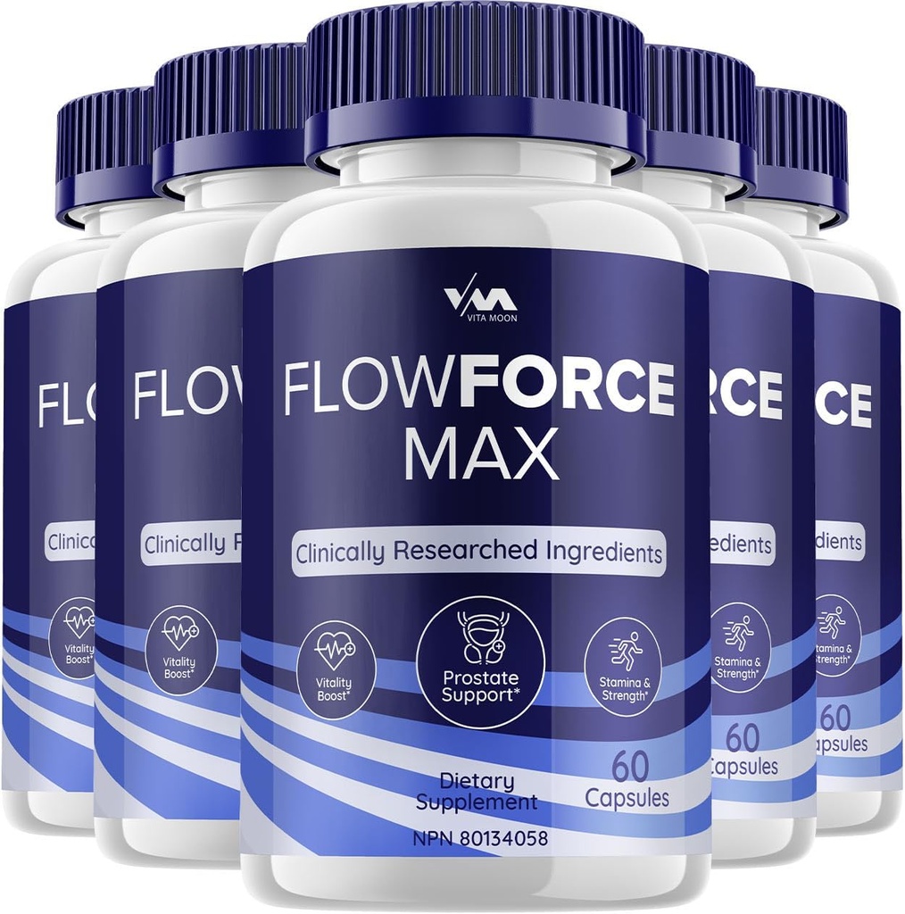 (5 Pack) FlowForceMax Prostate Cápsulas de suporte - Flow Force Max Pills Suplemento, força máxima, Formulação multivitamínica nova melhorada, FlowForceMax Avaliações, 300 Cápsulas