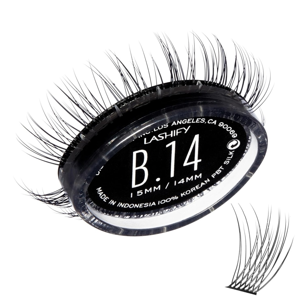 Đánh động 14mm Gossamer DIY Eyelash mở rộng, Black, Easy mishlashs cho một cái nhìn tự nhiên