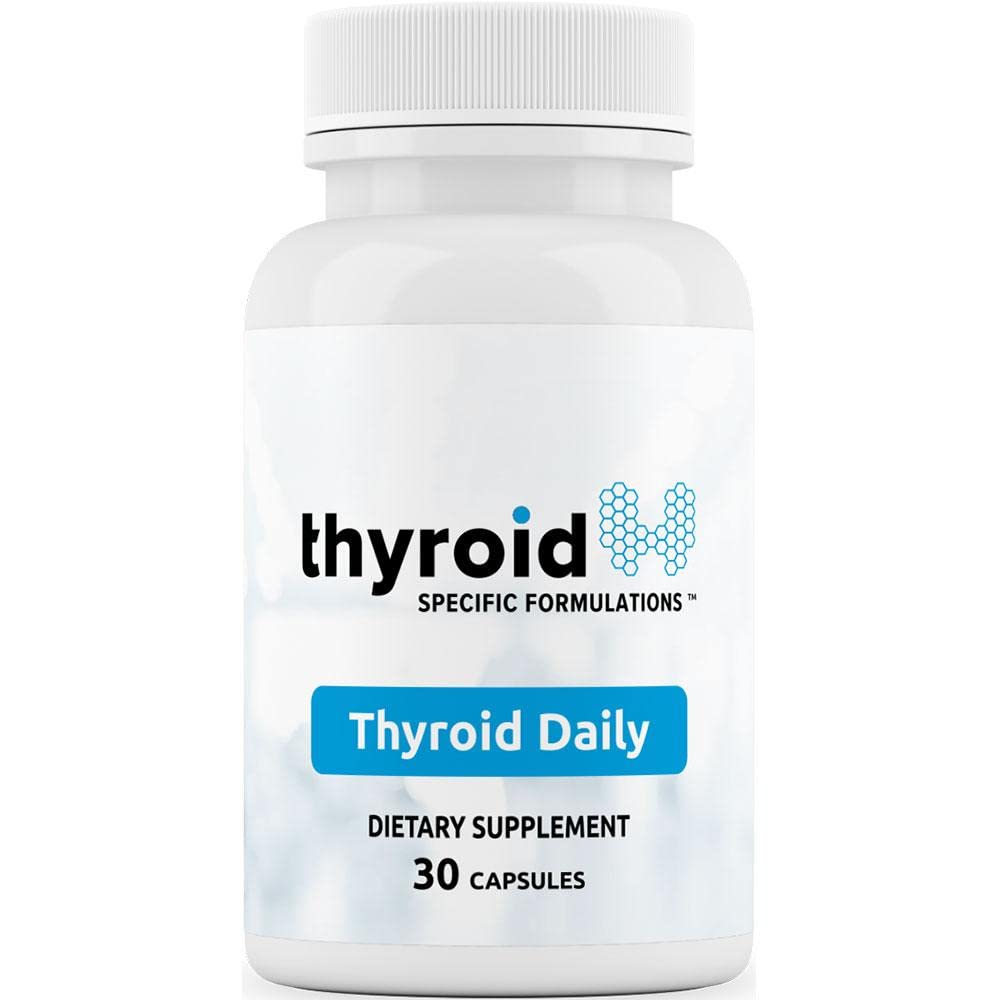 Thyroid Daily - The First Nutrient Complete Multi Designed for Optimal Thyroid Health. Thyroid Daily is Iodine Free w/ 19 Thyroid Daily Essential Nutrients for Thyroid Support.