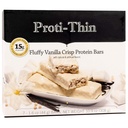 Proti-Thin Fluffy Vanilla Crisp Protein Bars, 15g Protein, Aşağı Calorie, Çox Aşağı Carb (VLC), Aşağı Fat, Yüksək Fiber Snack Bar, KETO Diet Friendly, İdeal Protein uyğun, No Gluten Materialları, 7 /Box