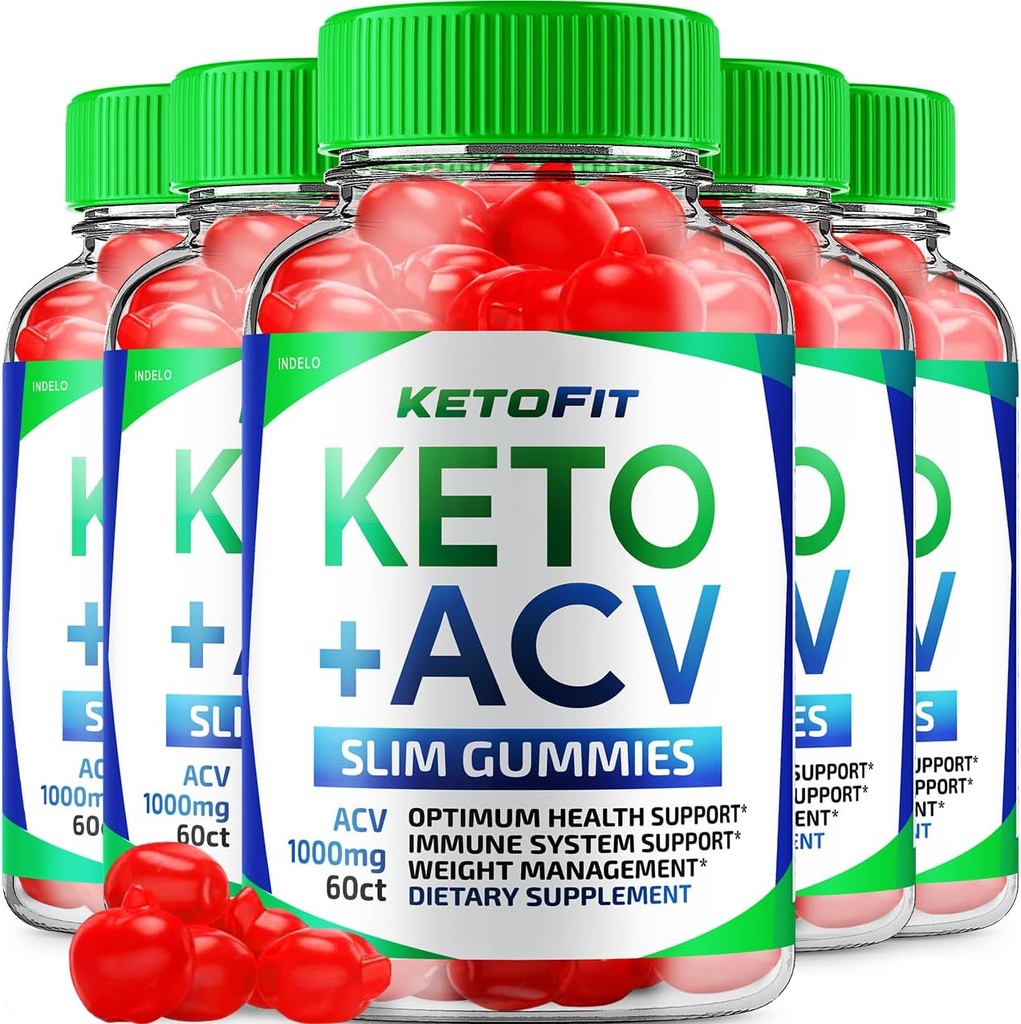 (5 Pack) Ketofit ACV Gummies Avancerad 1000mg, KetoFit Keto + ACV Weight Management Gummies Apple Cider Vinegar Keto Fit Dietary Supplement Ketofit Gummies Reviews Vitamin B12 B6 (300 Gummies)
