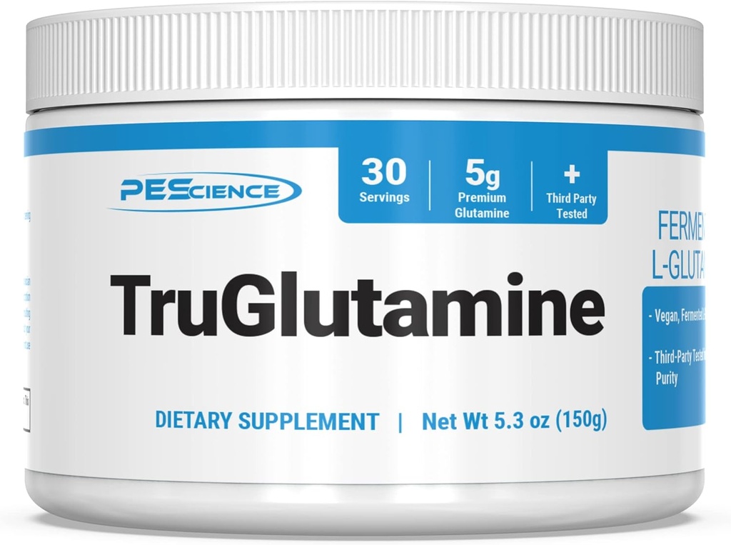 PEScience TruGlutamine, Fermented L-Glutamine אבקה, Unflavored, 30 משרתים, תמיכה בבריאות