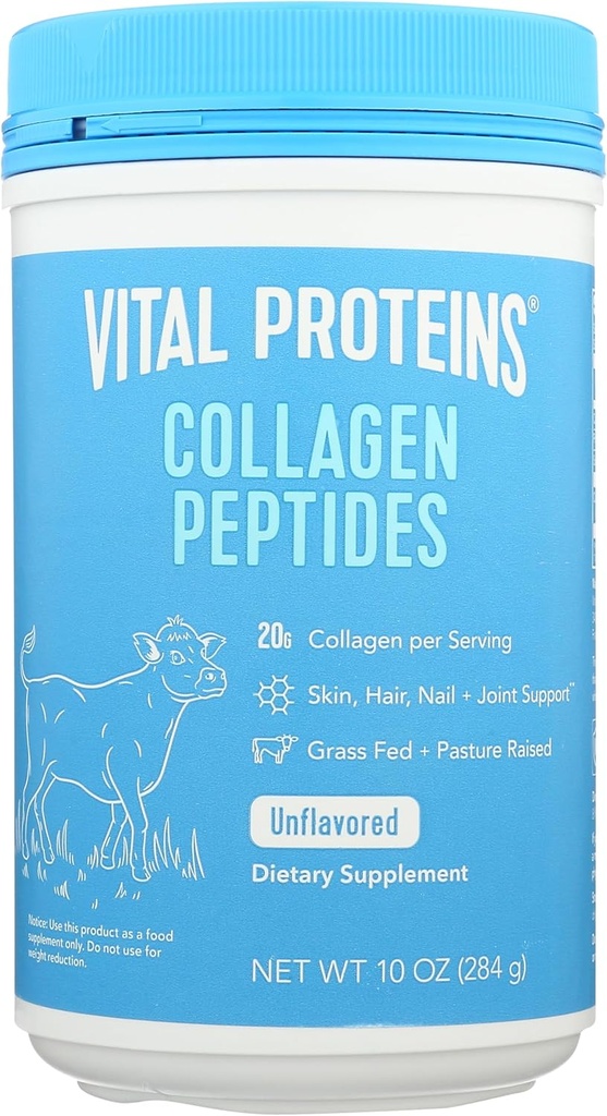 Proteínas Vitais Colágeno Peptídeo Proteína Pó, 10 OZ