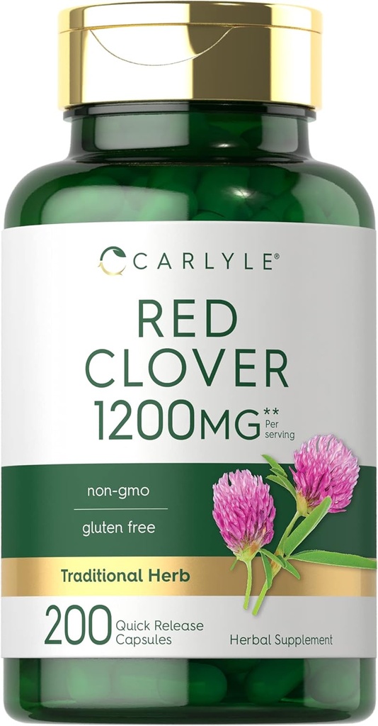 Carlyle Red Clover капсули 1200mg  год. 200 броя Трифолиум Пратан  гол, без глутен.