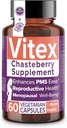 Intimate Rose Vitex Chasteberry Supplement for Women, 1000 mg - Chaste Tree Berry for Hormoni Balance, Hedelmällisyys & PMS Tuki, Säädä syklit - 60 kapselia