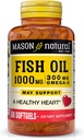Mason Vitamin Fish Oil 1000 Mg Omega-3 Softgels, 60 Count